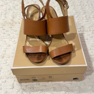 Michael Kors Tan Leather Sandals